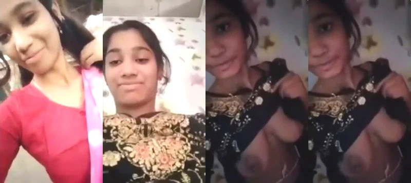 Cute Desi Girl boobs showing to her boyfriend